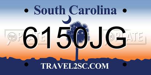 6150JG South Carolina License Plate