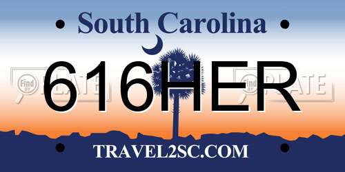 616HER South Carolina License Plate