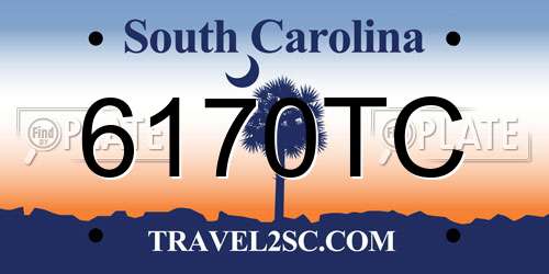 6170TC South Carolina License Plate