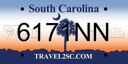 6171NN South Carolina License Plate