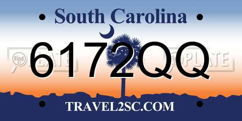 6172QQ South Carolina License Plate
