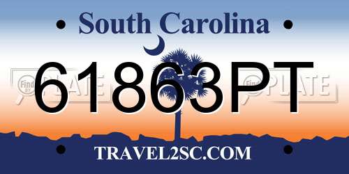 61863PT South Carolina License Plate