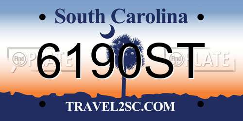 6190ST South Carolina License Plate
