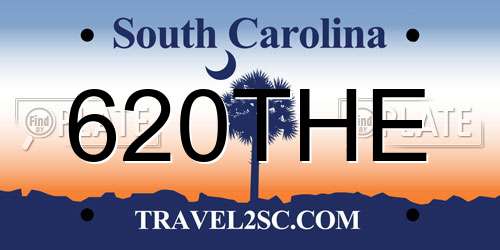 620THE South Carolina License Plate