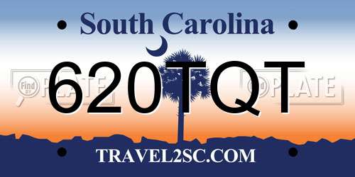 620TQT South Carolina License Plate