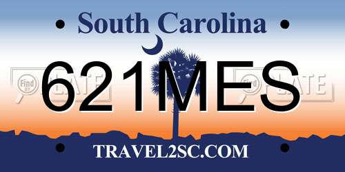621MES South Carolina License Plate