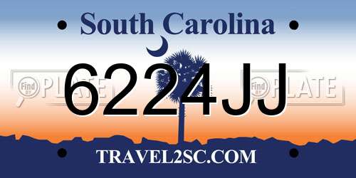 6224JJ South Carolina License Plate