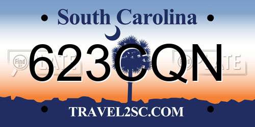 623CQN South Carolina License Plate