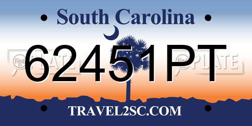 62451PT South Carolina License Plate