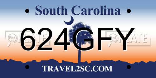 624GFY South Carolina License Plate