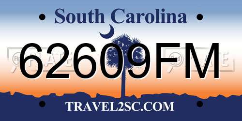 62609FM South Carolina License Plate