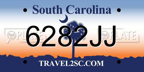 6282JJ South Carolina License Plate