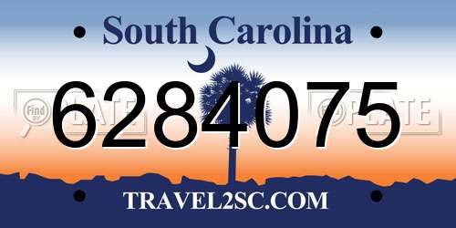 6284075 South Carolina License Plate
