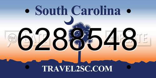 6288548 South Carolina License Plate