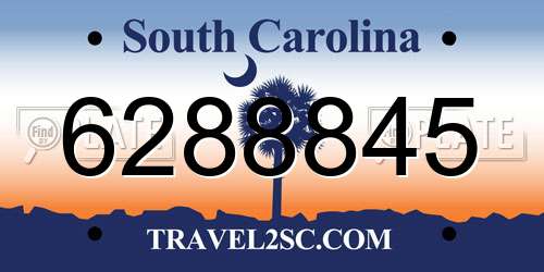 6288845 South Carolina License Plate
