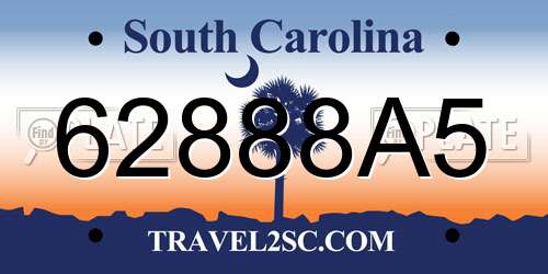 62888A5 South Carolina License Plate