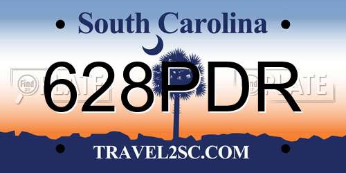 628PDR South Carolina License Plate