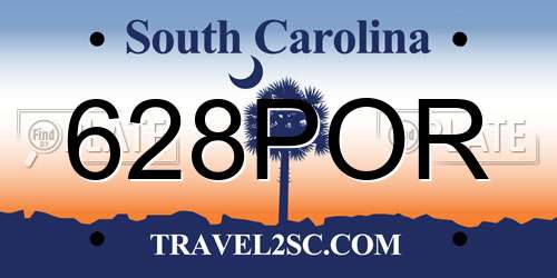 628POR South Carolina License Plate