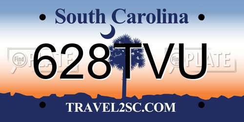 628TVU South Carolina License Plate