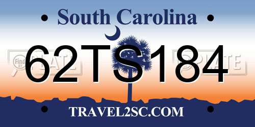 62TS184 South Carolina License Plate