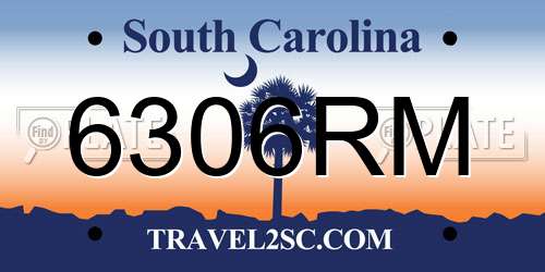 6306RM South Carolina License Plate