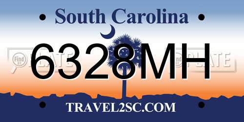 6328MH South Carolina License Plate