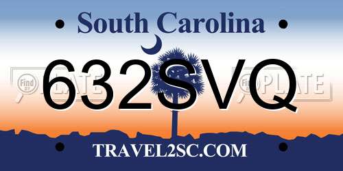 632SVQ South Carolina License Plate