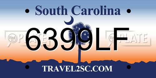 6399LF South Carolina License Plate