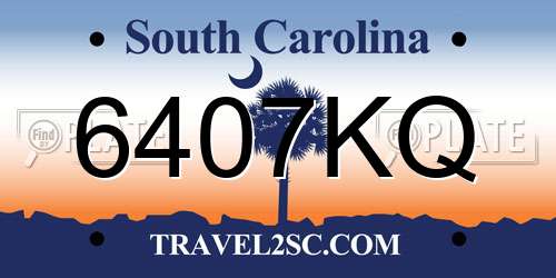 6407KQ South Carolina License Plate