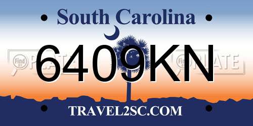 6409KN South Carolina License Plate
