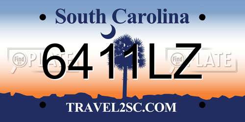 6411LZ South Carolina License Plate