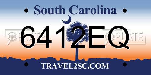 6412EQ South Carolina License Plate