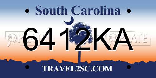 6412KA South Carolina License Plate