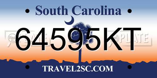 64595KT South Carolina License Plate