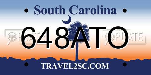 648ATO South Carolina License Plate