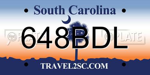 648BDL South Carolina License Plate