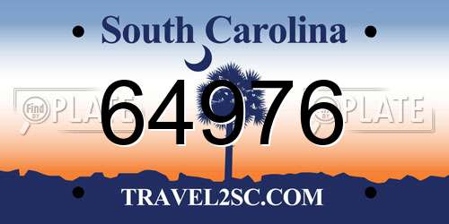 64976 South Carolina License Plate