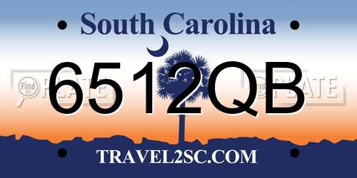 6512QB South Carolina License Plate