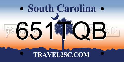 651TQB South Carolina License Plate