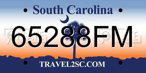65288FM South Carolina License Plate
