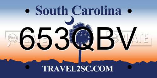 653QBV South Carolina License Plate