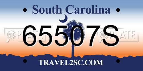 65507S South Carolina License Plate