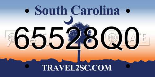 65528Q0 South Carolina License Plate