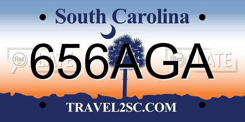 656AGA South Carolina License Plate