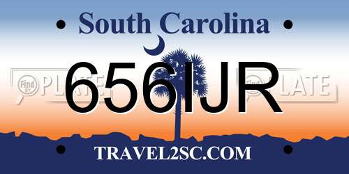 656IJR South Carolina License Plate