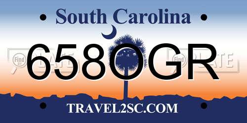 658OGR South Carolina License Plate
