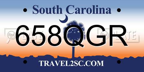 658QGR South Carolina License Plate