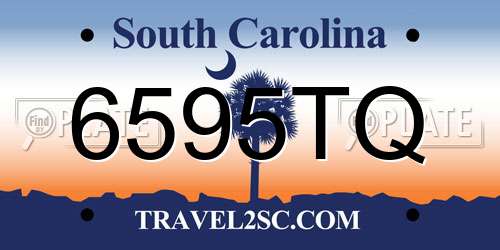 6595TQ South Carolina License Plate