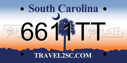 6611TT South Carolina License Plate