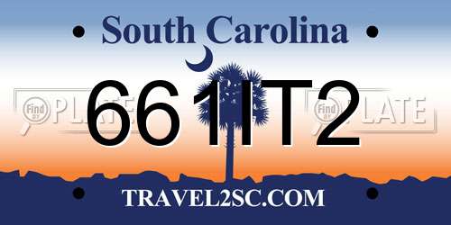661IT2 South Carolina License Plate